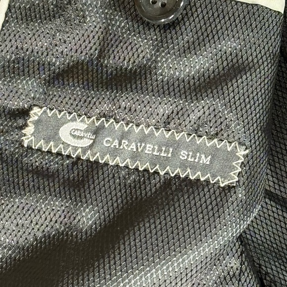 Caravelli Slim Harry 2B Men’s Black Blazer 36R 30W - Picture 6 of 7